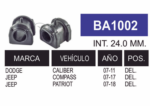 Imagen de BA1002 GOMAS DE BARRA CHRYSLER DEL. CALIBER