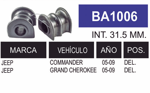 Imagen de BA1006 GOMAS DE BARRA CHRYSLER DEL. CHEROKEE