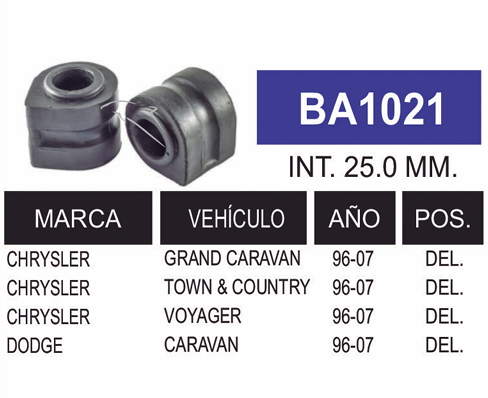 Imagen de BA1021 GOMAS DE BARRA CHRYSLER DEL. VOYAGER