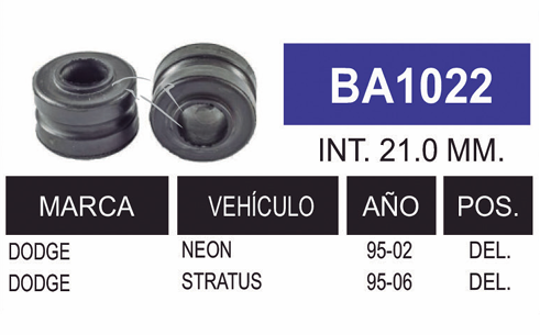 Imagen de BA1022 GOMAS DE BARRA CHRYSLER DEL. NEON, STRATUS