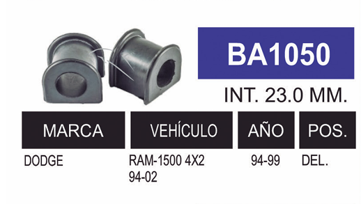 Imagen de BA1050 GOMAS DE BARRA CHRYSLER DEL.  RAM  94--00