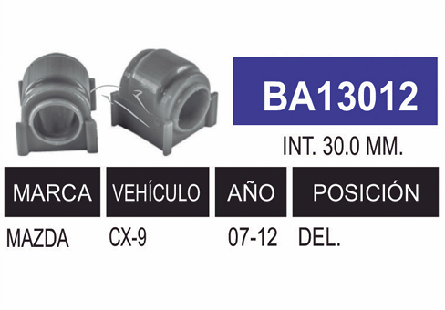 Imagen de BA13012 GOMAS DE BARRA DEL. CX-9  07-14