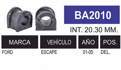 Imagen de BA2010 GOMAS DE BARRA FORD DEL. ESCAPE 01-05