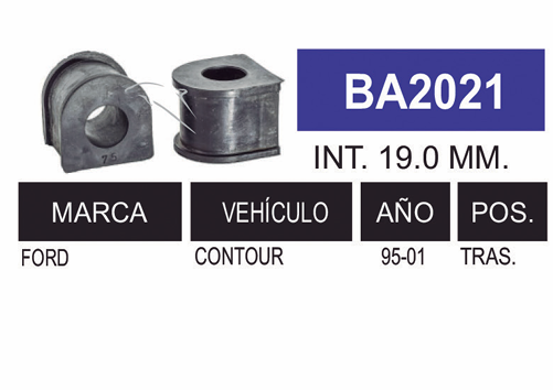 Imagen de BA2021 GOMAS DE BARRA FORD TRAS. CONTOUR, MYSTIQUE