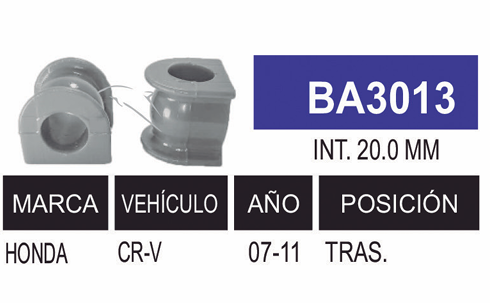 Imagen de BA3013 GOMAS DE BARRA TRAS, HONDA CR-V 07-11