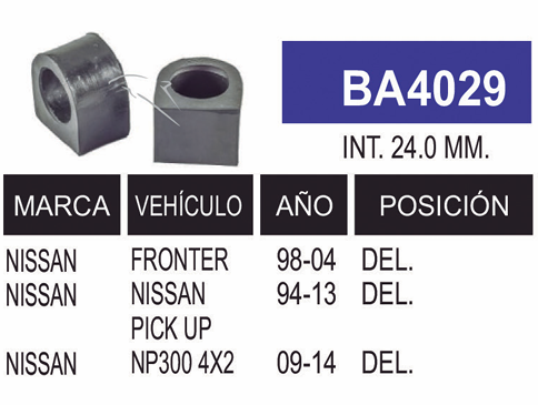 Imagen de BA4029 GOMAS DE BARRA NISSAN DEL FRONTIER 98-04