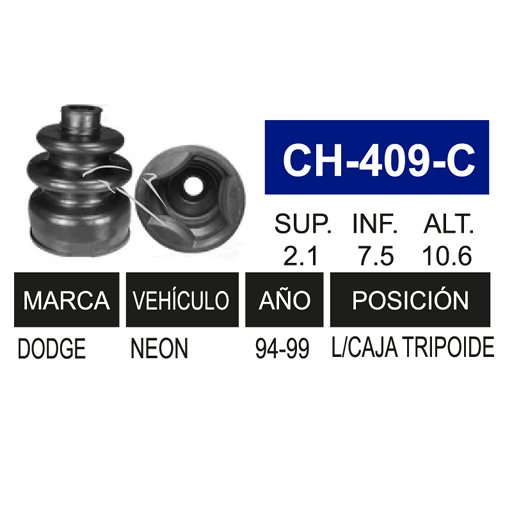 Imagen de CH-409-C MACHETA L/C  DER. NEON 94-96