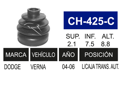 Imagen de CH-425-C MACHETA  L/C AUT.  IZQ,DER. VERNA 04-06