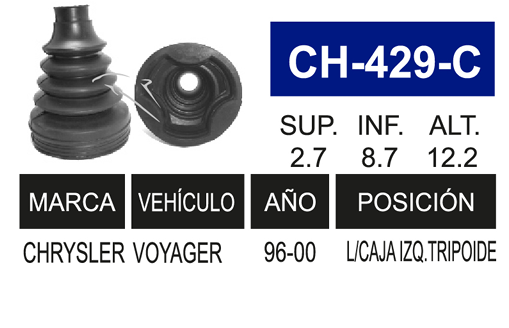 Imagen de CH-429-C MACHETA L/C IZQ VOYAGER 95-00