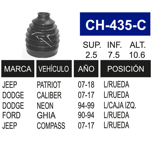 Imagen de CH-435-C MACHETA L/R COMPASS 07-17
