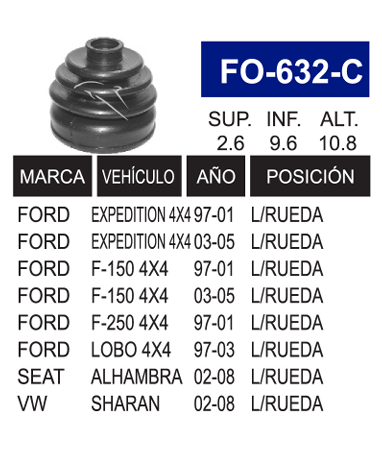 Imagen de FO-632-C MACHETA L/R IZQ Y DER EXPEDITION 97-05