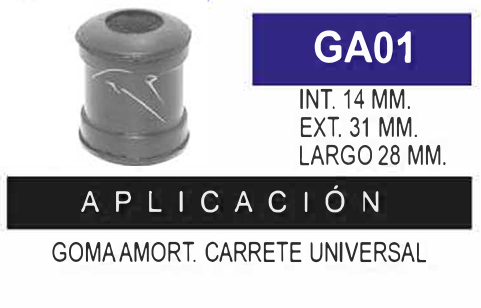 Imagen de GA01 GOMA AMORTIGUADOR CARRETE CHICO UNIVERSAL