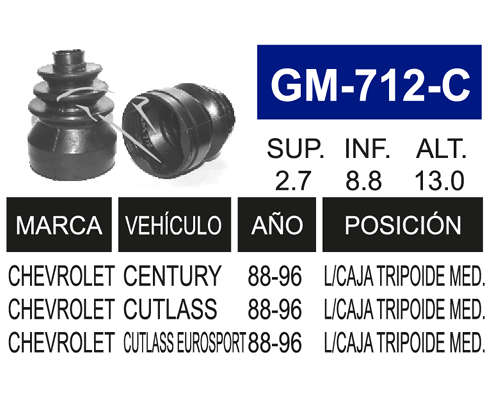 Imagen de GM-712-C MACHETA L/C AMERICANOS TRIPOIDE CAVALIER