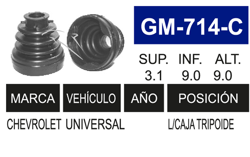 Imagen de GM-714-C MACHETA L/C AMERICANOS TRIPOIDE CAVALIER