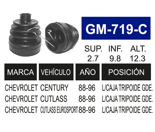 Imagen de GM-719-C MACHETA L/C AMERICANOS TRIPOIDE CAVALIER
