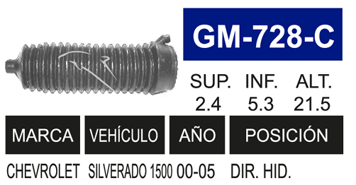 Imagen de GM-728-C MACHETA DIR HID IZQ Y DER SILVERADO