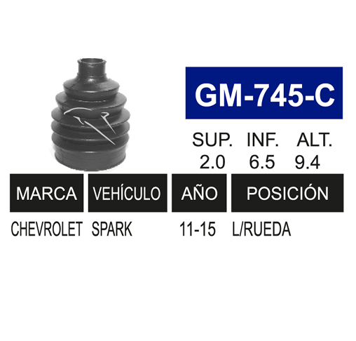Imagen de GM-745-C MACHETA L/C SPARK 11-15