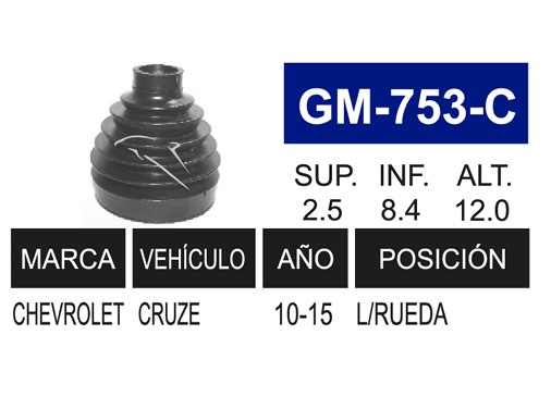 Imagen de GM-753-C MACHETA L/R CRUZE 10-14