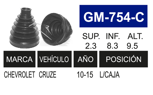 Imagen de GM-754-C MACHETA L/C CRUZE 10-14
