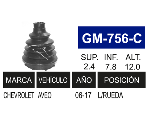 Imagen de GM-756-C MACHETA L/C AVEO 08-17