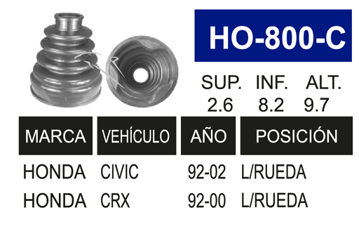 Imagen de HO-800-C MACHETA L/C IZQ. Y DER ACCORD CIVIC