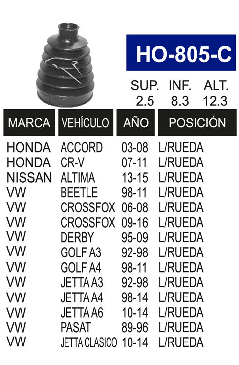 Imagen de HO-805-C MACHETA L/R IZQ Y DER ACCORD 03-06