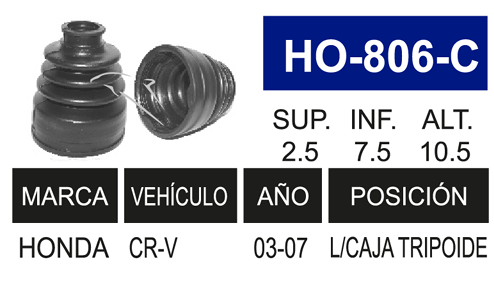 Imagen de HO-806-C MACHETA L/C IZQ. Y DER. TRIPOIDE CR-V 03