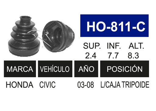 Imagen de HO-811-C MACHETA L/C CIVIC 01-05