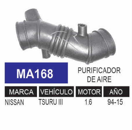 Imagen de MA168 MANGUERA RESP TSURU 4L 1.6 Y SENTRA 93-12