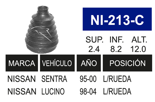Imagen de NI-213-C MACHETA L/R IZQ Y DER SENTRA, LUCCINO