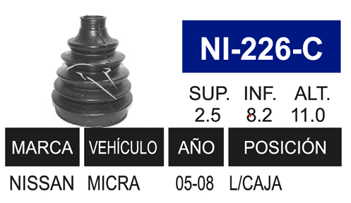 Imagen de NI-226-C MACHETA L/C IZQ. Y DER.  MICRA 04-08