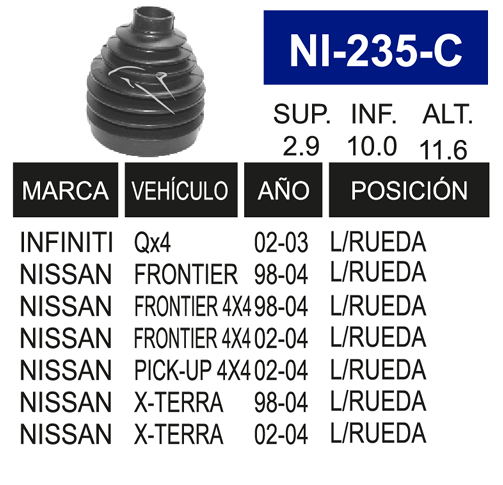 Imagen de NI-235-C MACHETA L/R   X-TERRA, X-TRAIL 00-07