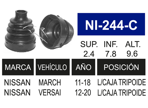 Imagen de NI-244-C MACHETA L/C VERSA 12-18
