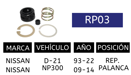 Imagen de RP03 REPUESTO DE PALANCA NISSAN D21  Y NP300