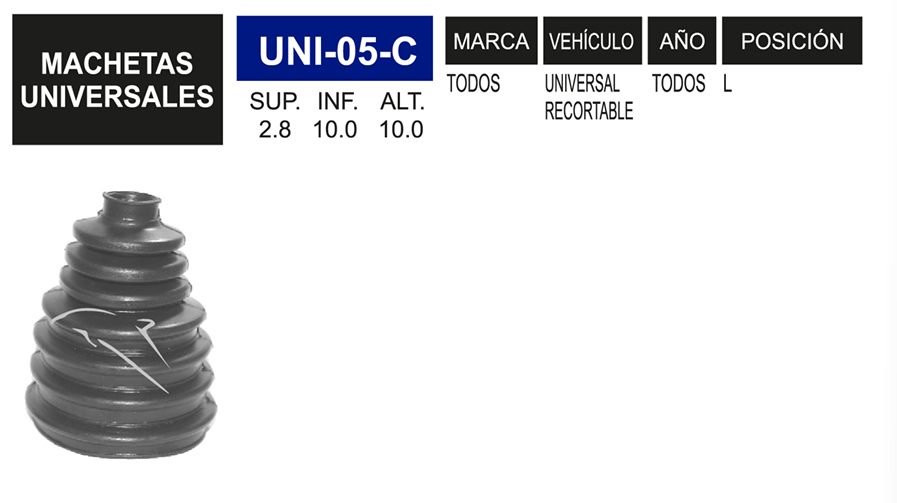 Imagen de UNI-05-C MACHETA UNIVERSAL RECORTABLE VARIOS NIVELES