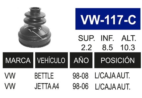 Imagen de VW-117-C MACHETA L/C AUTOMATICA JETTA  98-08