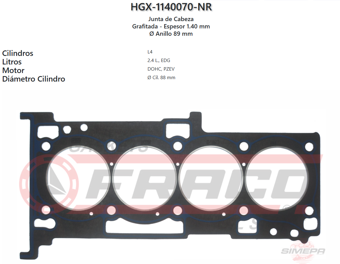 Imagen de HGX-1140070NR 