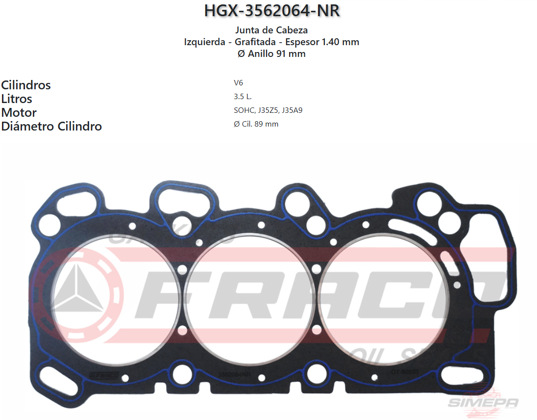 Imagen de HGX-3562064NR 