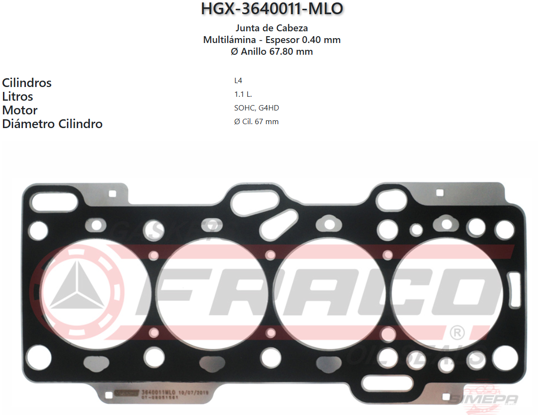 Imagen de HGX-3640011ML 