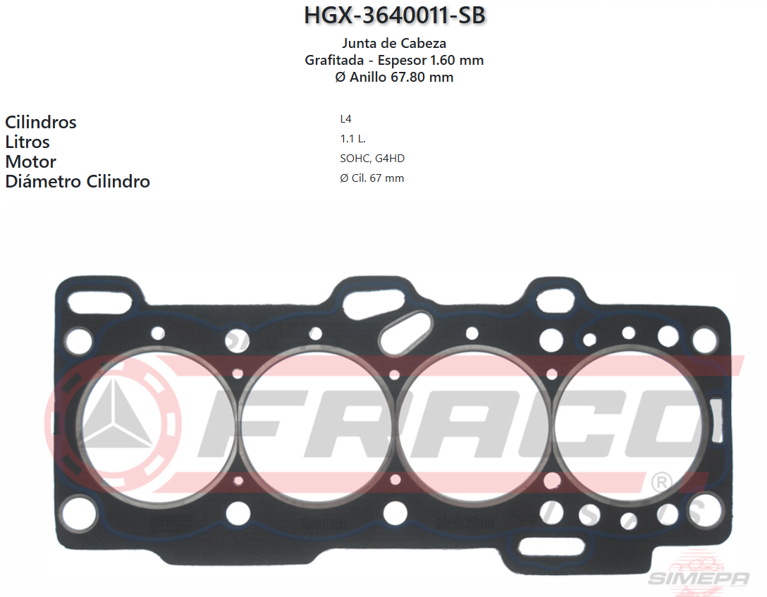 Imagen de HGX-3640011SB 