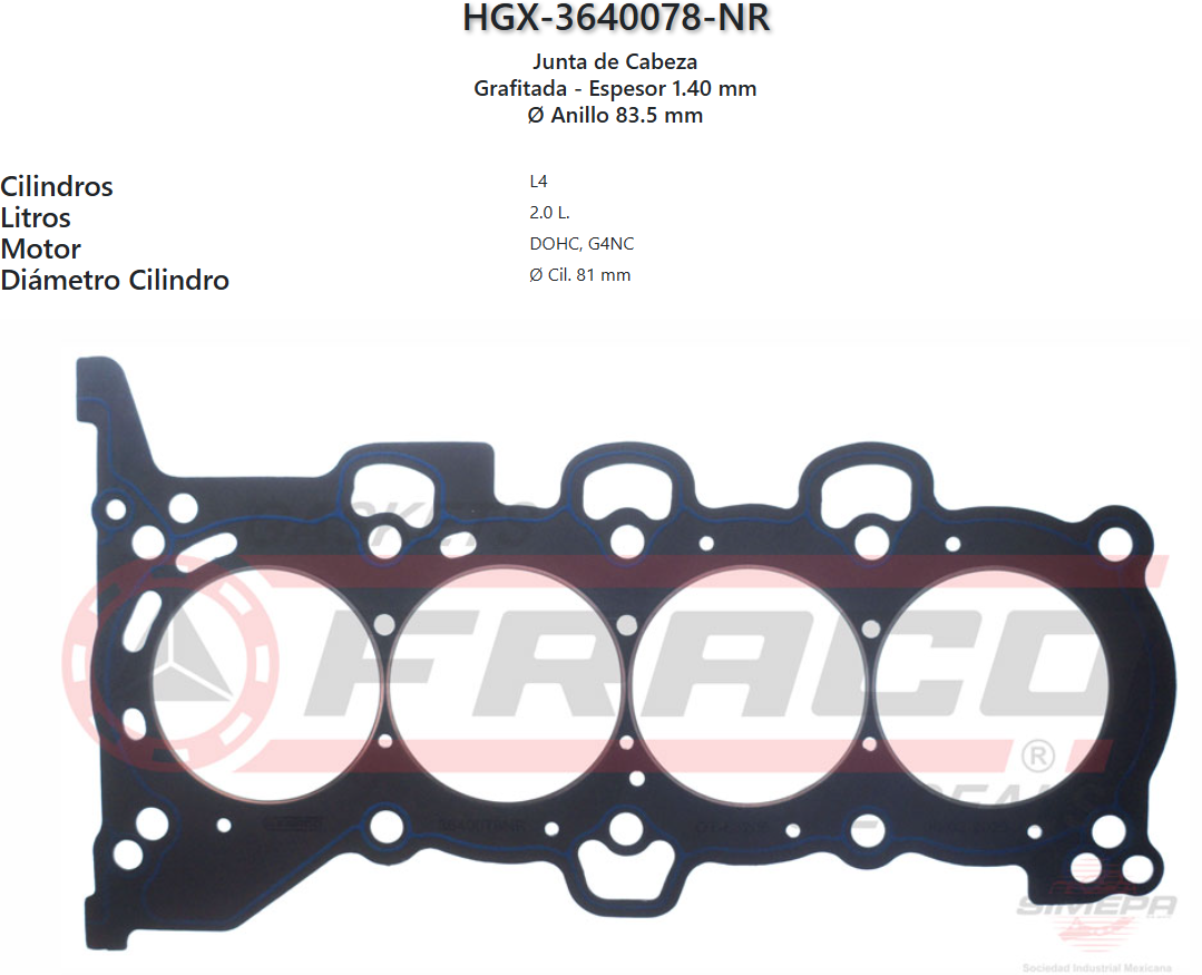 Imagen de HGX-3640078NR 