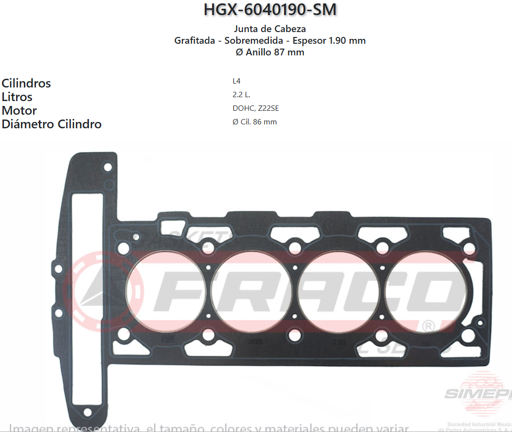 Imagen de HGX-6040190SM 