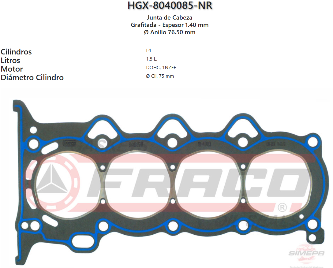 Imagen de HGX-8040085NR 