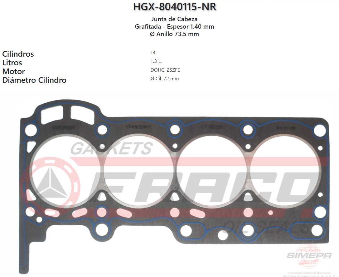 Imagen de HGX-8040115NR 