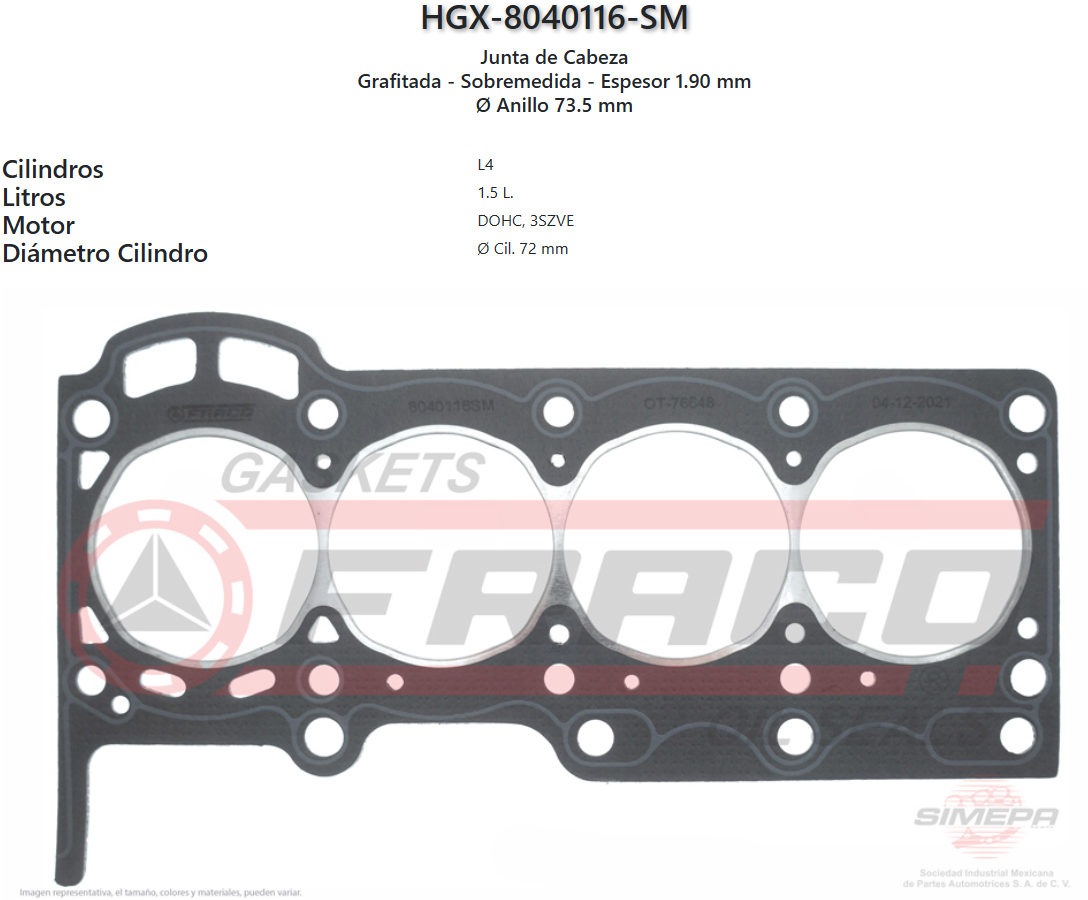 Imagen de HGX-8040116SM 