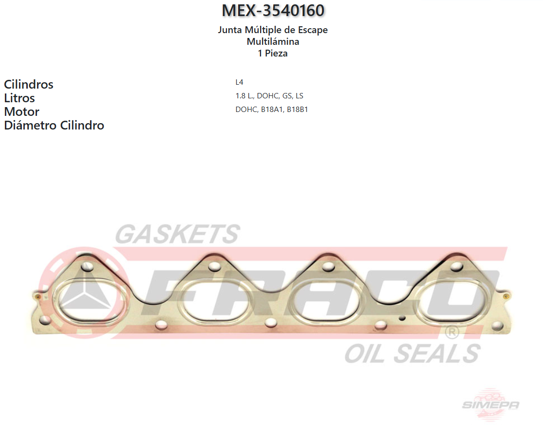 Imagen de MEX-3540160 MULT. ESC. HONDA CRV B20B4 97/
