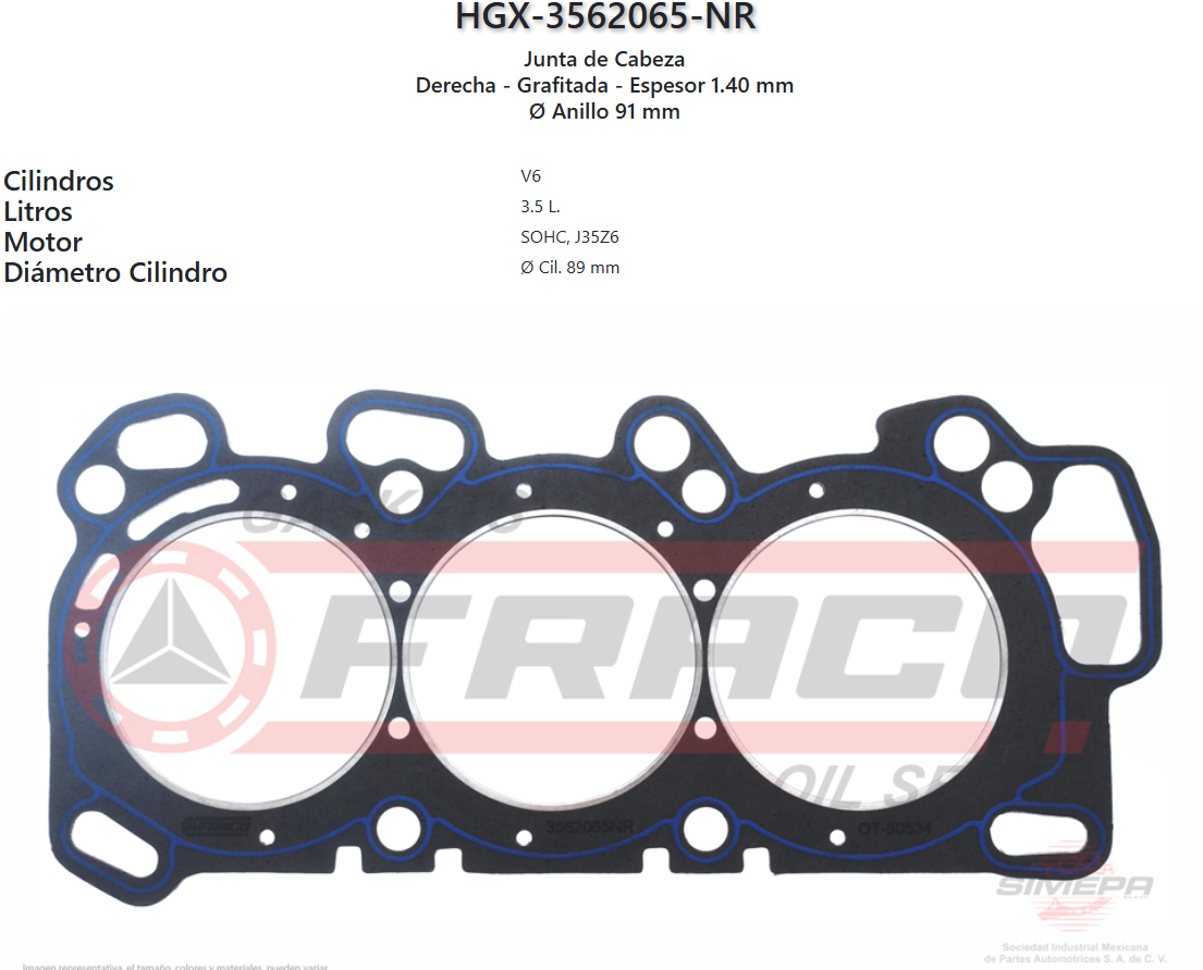 Imagen de HGX-3562065NR 