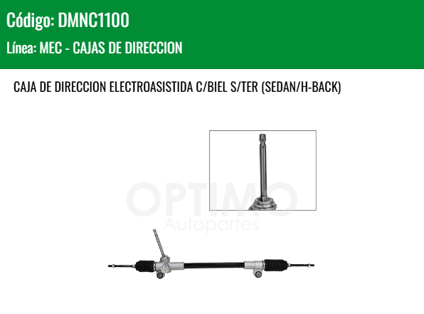 Imagen de DMNC1100 CREMALLERA ELECTROASISTIDA C/BIEL S/TER CHEVROLET BEAT 1.2L 18-21 SEDAN HATCHBACK
