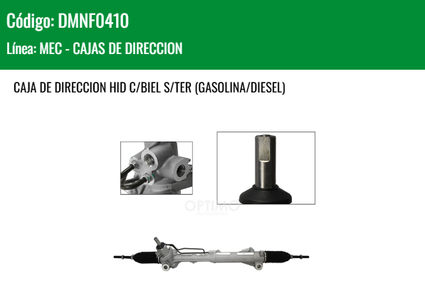 Imagen de DMNF0410 CREMALLERA HIDRAULICA C/BIEL S/TER FORD RANGER 2WD 4WD 2.2L 2.3L 2.5L 3.2L 13-16 GASOLINA DIESEL