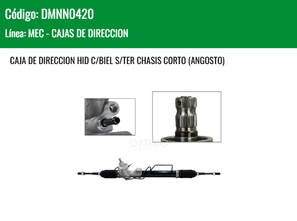 Imagen de DMNN0420 CREMALLERA HIDRAULICA C/BIEL S/TER CHASIS CORTO (ANGOSTO) NISSAN NV350 2.5L 13-25